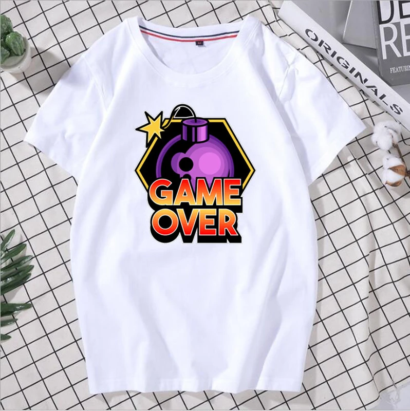 Youth campus personality cotton fashion casual T-shirt couples travel animation printing
Youth campus personality cotton fashion casual T-shirt couples travel animation printing