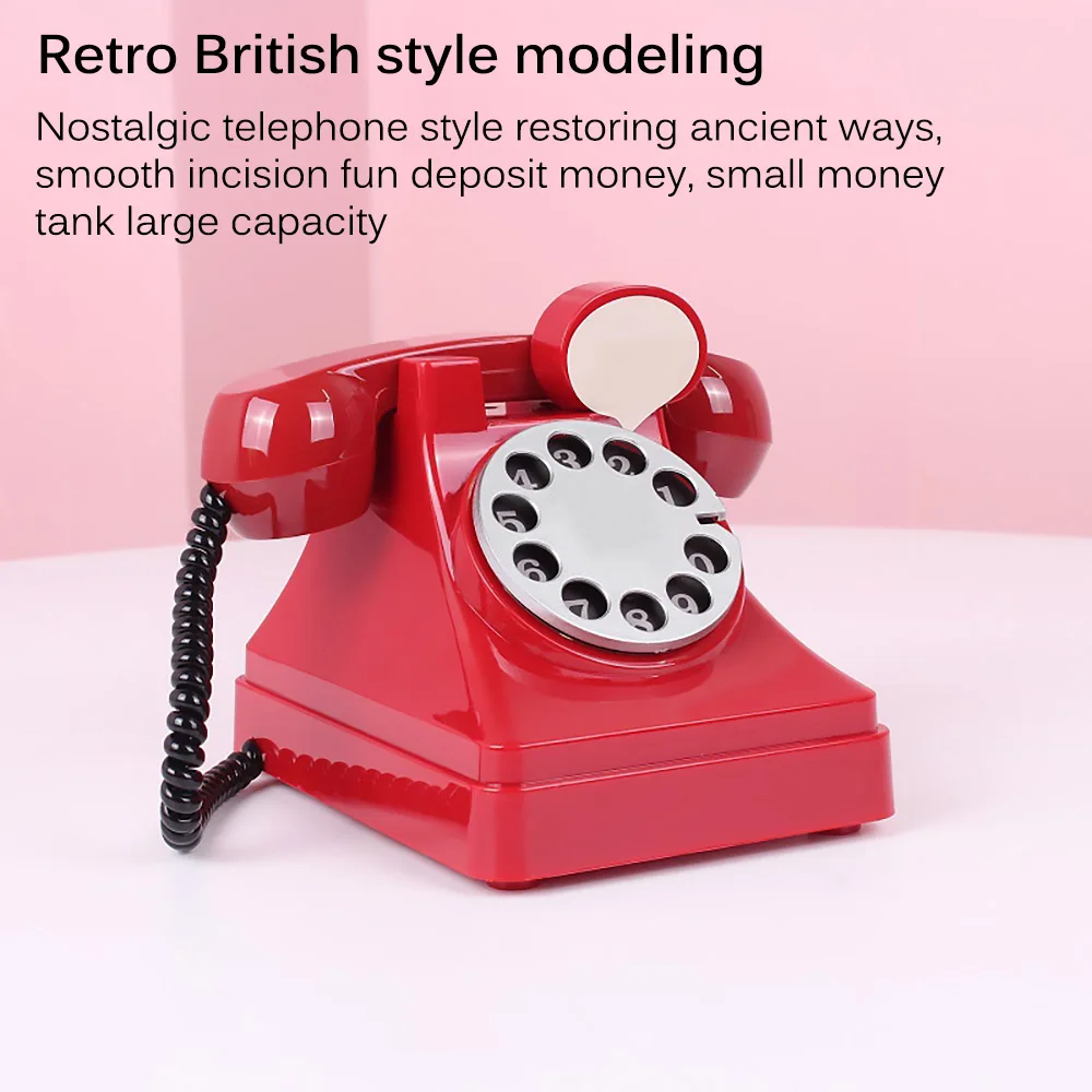 Telephone Piggy Bank Electronic Piggy Bank Money Box Cash Coins Saving Box Decoration For Bedroom
Telephone Piggy Bank Electronic Piggy Bank Money Box Cash Coins Saving Box Decoration For Bedroom