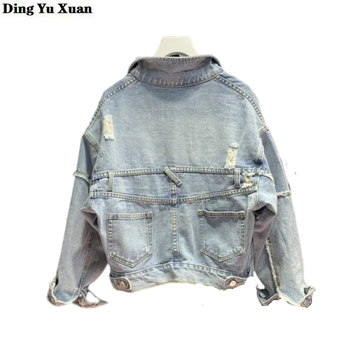 Women's BIG Size Cotton Denim Jacket 2021 Autumn Back Pocket Coat Jean Jackets Women Streetwear Patchwork Loose Short Outerwear
Women's BIG Size Cotton Denim Jacket 2021 Autumn Back Pocket Coat Jean Jackets Women Streetwear Patchwork Loose Short Outerwear