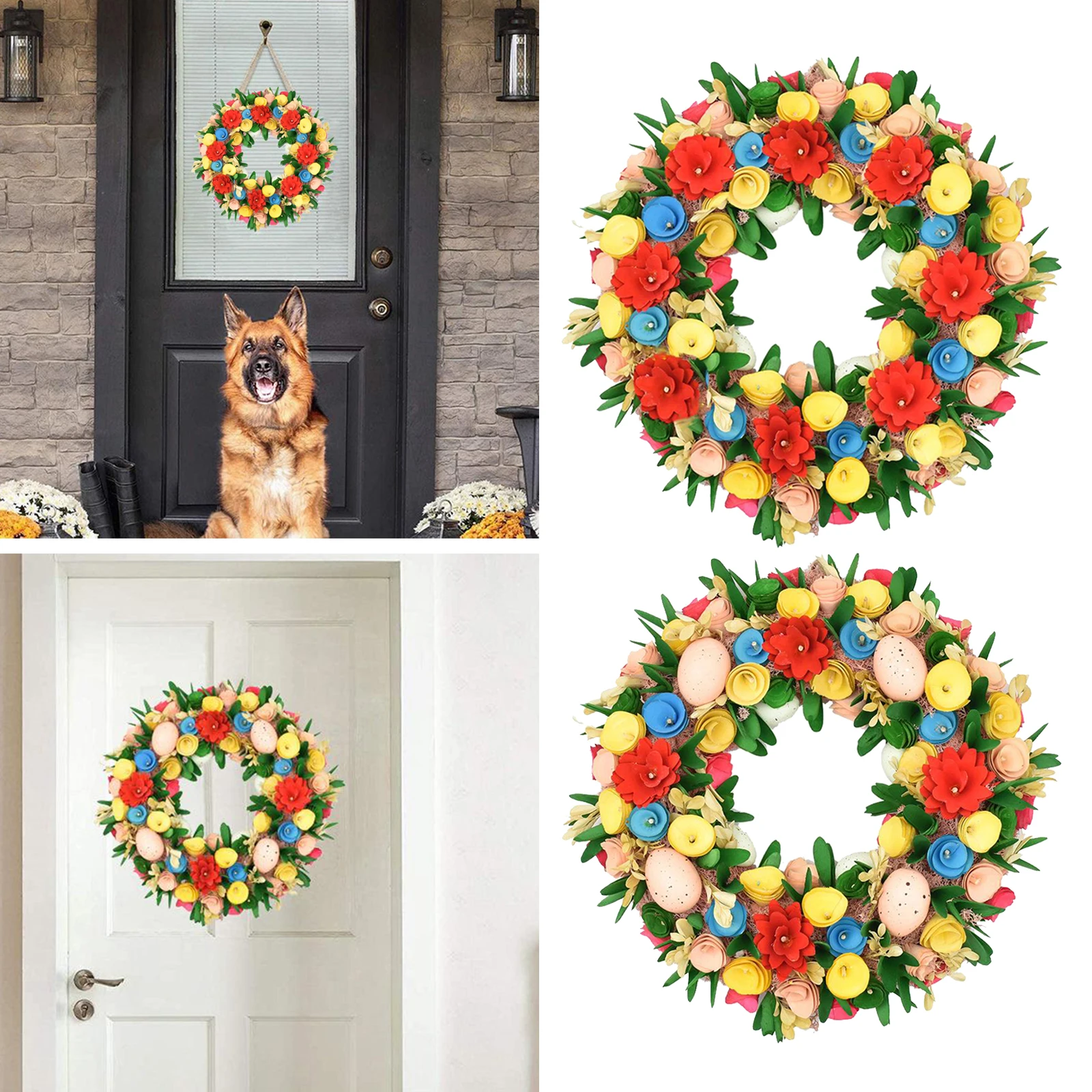 Flower Wreath, Round 14inch Floral Wreath Artificial Spring Easter Garland Wreaths for Front Door Wall Wedding Party Home Decor
Flower Wreath, Round 14inch Floral Wreath Artificial Spring Easter Garland Wreaths for Front Door Wall Wedding Party Home Decor
