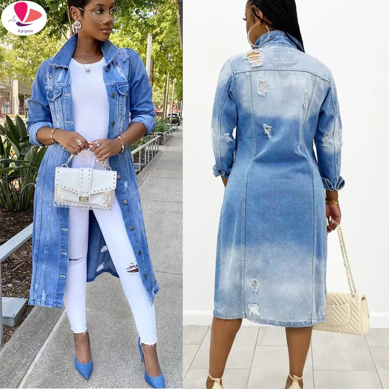 Autumn Women Sexy Ripped Denim Jackets 2022 Vintage Casual Long Jean Jacket Winter Female Long Sleeve Coat Streetwear
Autumn Women Sexy Ripped Denim Jackets 2022 Vintage Casual Long Jean Jacket Winter Female Long Sleeve Coat Streetwear