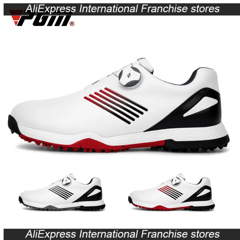 NEW PGM Sports Shoes Men's Golf Waterproof Shoes Rotating Retractable Shoelace Non-slip Studs Men Tennis Baseball Sneakers
NEW PGM Sports Shoes Men's Golf Waterproof Shoes Rotating Retractable Shoelace Non-slip Studs Men Tennis Baseball Sneakers