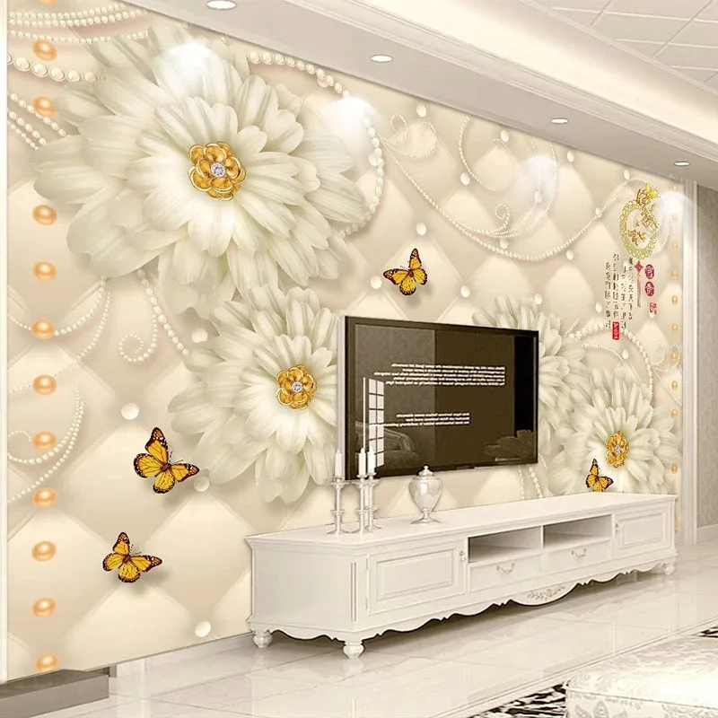 Custom Mural Wallpaper European Style 3D Stereo Golden Jewellery Flower Living Room TV Sofa Luxury Home Decor Papel De Parede 3D
Custom Mural Wallpaper European Style 3D Stereo Golden Jewellery Flower Living Room TV Sofa Luxury Home Decor Papel De Parede 3D