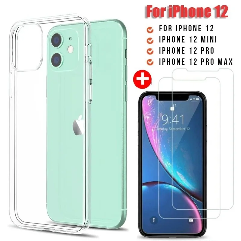2 In 1 Silicone TPU Phone Case + Tempered Glass Screen Protector for Iphone 12 Mini Pro Max Protective Case Covers Shockproof
2 In 1 Silicone TPU Phone Case + Tempered Glass Screen Protector for Iphone 12 Mini Pro Max Protective Case Covers Shockproof