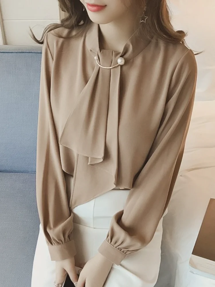 2020 Lady Fashion Women Solid Color O-Neck Top Long Sleeve Fashion Casual Blouse Woman Shirt Vintage White Chiffon
2020 Lady Fashion Women Solid Color O-Neck Top Long Sleeve Fashion Casual Blouse Woman Shirt Vintage White Chiffon