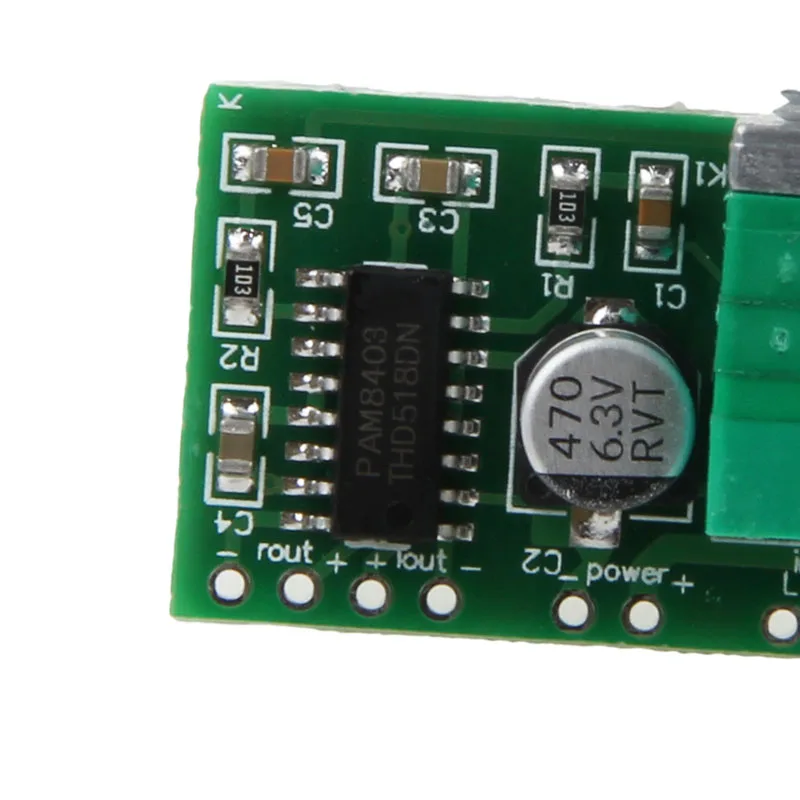 K3NB Mini PAM8403 Audio Amplifier Board 5V 2 Channel USB Power 3W Volume Control
K3NB Mini PAM8403 Audio Amplifier Board 5V 2 Channel USB Power 3W Volume Control