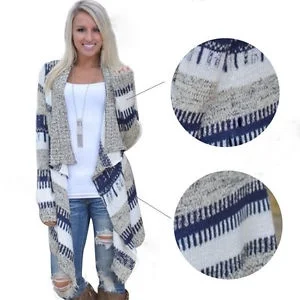 Women Loose Cardigan Knitted Cardigans Vintage Boho Collarless Draped Wrap Thin Causal
Women Loose Cardigan Knitted Cardigans Vintage Boho Collarless Draped Wrap Thin Causal