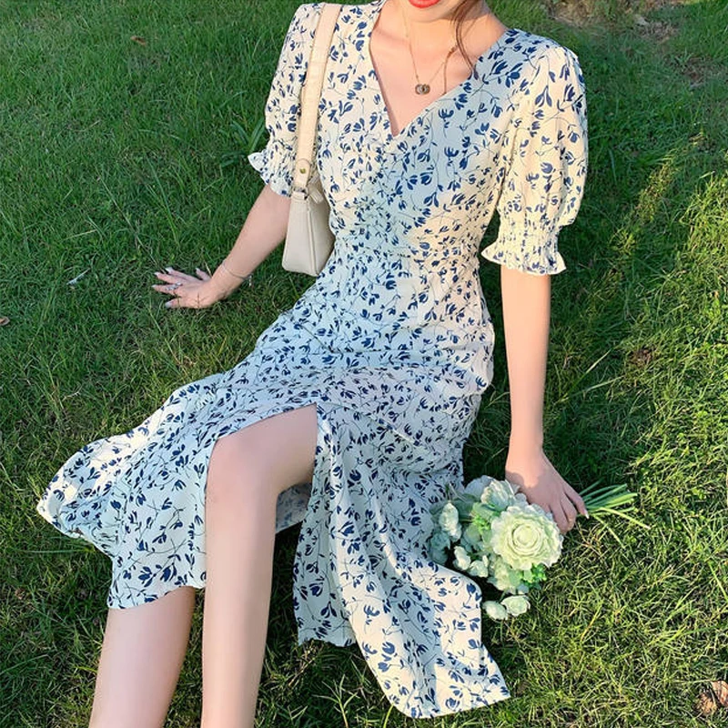 2021 Summer Floral Maxi Dress Women French Sexy Chiffon Dress Office Lady Casual Slim Fit Fairy Long Dress robe femme 14554
2021 Summer Floral Maxi Dress Women French Sexy Chiffon Dress Office Lady Casual Slim Fit Fairy Long Dress robe femme 14554
