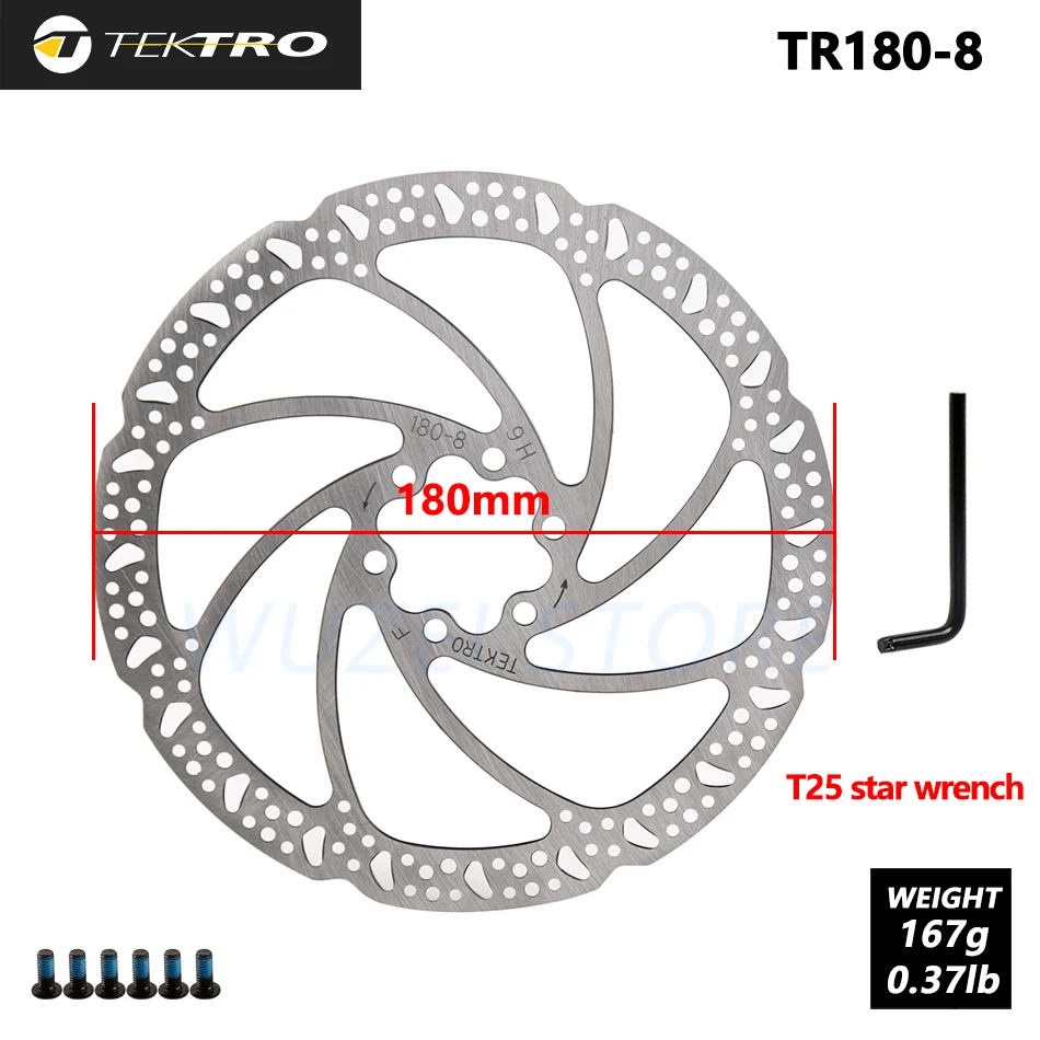 TEKTRO Bike Rotor 160/180/203mm Mountain Bicycle Hydraulic Disc Brake Rotors For MTB Road Foldable Xiaomi365 | Спорт и развлечения
