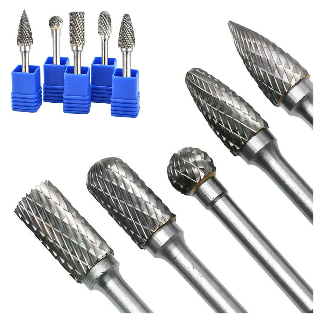 5Pcs 10mm 1/4"Tungsten Carbide Rotary Point Burr Die Grinder Shank Drill Bits Tool Grinding Wheel Shank Drill Bit Tools
5Pcs 10mm 1/4"Tungsten Carbide Rotary Point Burr Die Grinder Shank Drill Bits Tool Grinding Wheel Shank Drill Bit Tools