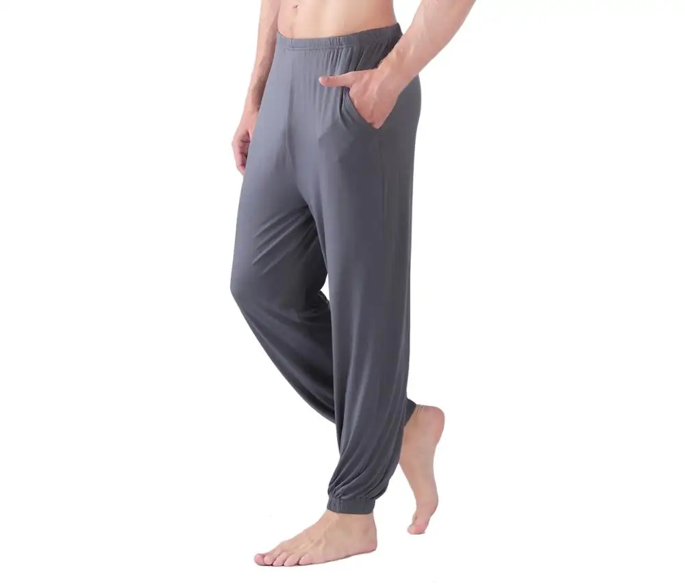 Хлопковые брюки для сна низ 3XL-6XL размера плюс домашние отдыха Мужская одежда