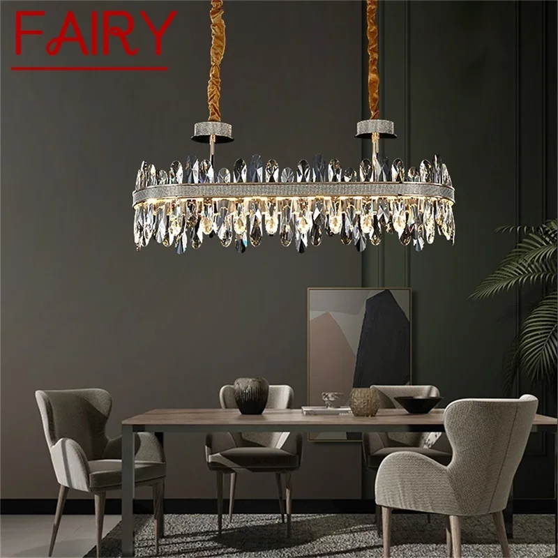 FAIRY Chandelier Oval Pendant Lamp Postmodern Creative Crystal Light Fixture for Home Living Dining Room
FAIRY Chandelier Oval Pendant Lamp Postmodern Creative Crystal Light Fixture for Home Living Dining Room