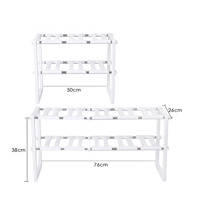 Stainless Steel Floor Type Holder Adjustable Extendable Double Layer Dishes Storage Rack Kitchen Under Sink Multifunction Shelf#
Stainless Steel Floor Type Holder Adjustable Extendable Double Layer Dishes Storage Rack Kitchen Under Sink Multifunction Shelf#
