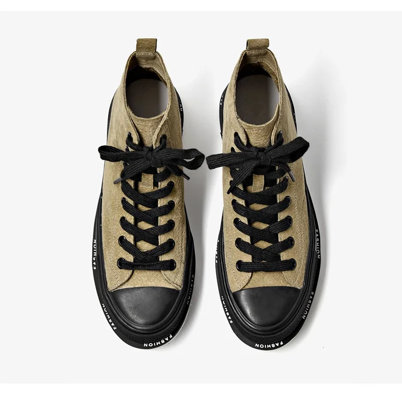 Coolcept High Top Sneakers Women Suede Leather Canvas Round Toe Lace Up Platform Ladies Casual Flat Shoes Handmade
Coolcept High Top Sneakers Women Suede Leather Canvas Round Toe Lace Up Platform Ladies Casual Flat Shoes Handmade