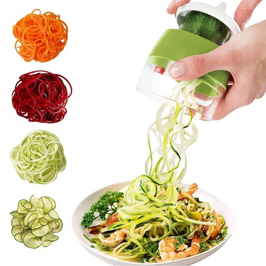4-in-1 Adjustable Carrot Cucumber Grater Spiral Blade Cutter Vegetable Fruit Slicer Salad Tool Zucchini Noodle Spaghetti Maker
4-in-1 Adjustable Carrot Cucumber Grater Spiral Blade Cutter Vegetable Fruit Slicer Salad Tool Zucchini Noodle Spaghetti Maker