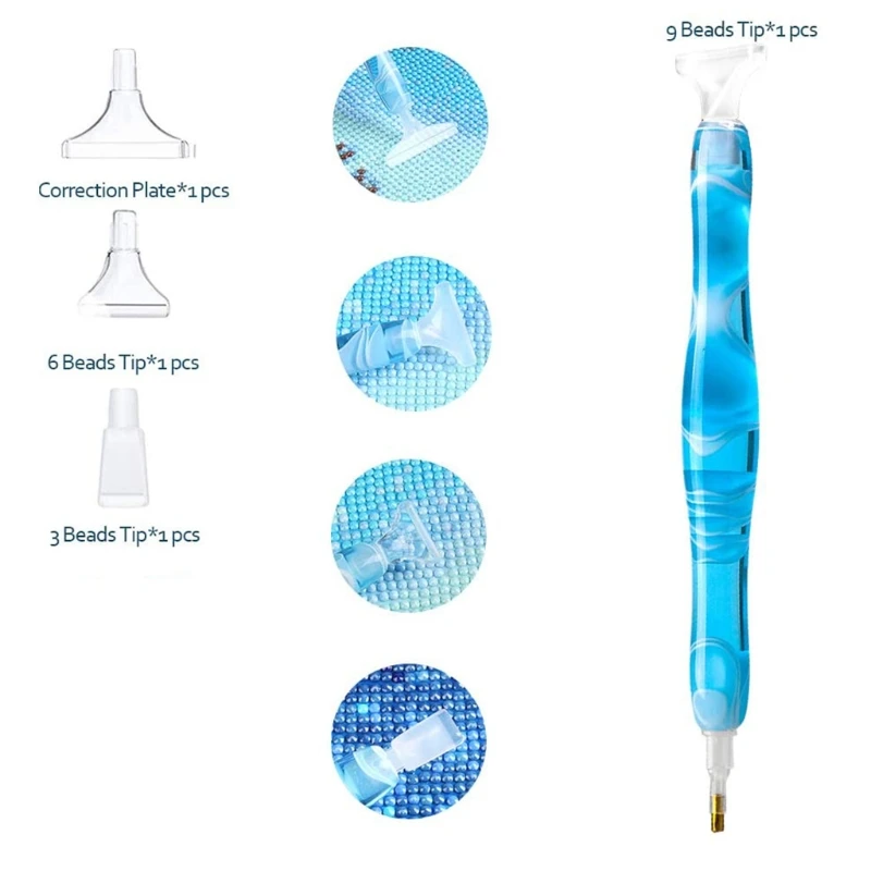 Resin Diamond Painting Pen,Ergonomic Diamond Art Pen with with 6Pen Heads Diamond Painting Sticky Tools and Accessories
Resin Diamond Painting Pen,Ergonomic Diamond Art Pen with with 6Pen Heads Diamond Painting Sticky Tools and Accessories