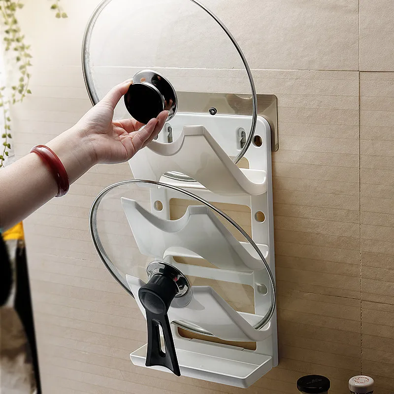Hot Sale Lid Storage Rack Wall-mounted Drain Tray Round Card Slot Adjustable Punch-free Kitchen Storage Supplies
Hot Sale Lid Storage Rack Wall-mounted Drain Tray Round Card Slot Adjustable Punch-free Kitchen Storage Supplies