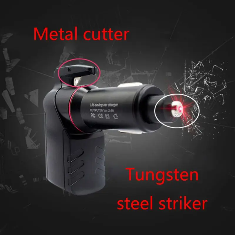 USB Emergency Escape Tool: Life-Saving Rescue Car Charger, Spring Loaded Window Breaker, Seat belt Cutter, Dual USB Port
USB Emergency Escape Tool: Life-Saving Rescue Car Charger, Spring Loaded Window Breaker, Seat belt Cutter, Dual USB Port