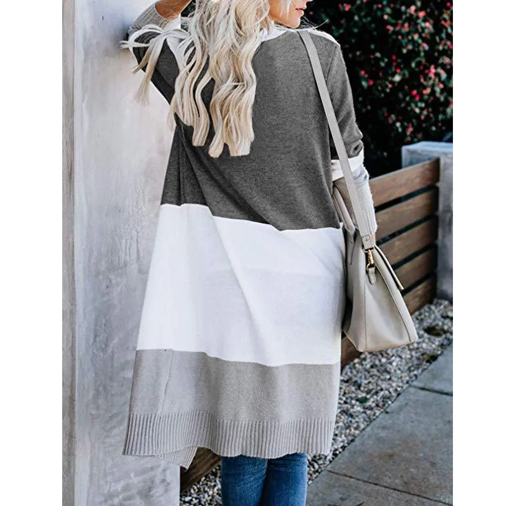 Women Knitted Cardigan Sweater Long Sleeve Patchwork Casual Outwear Coat Tops -OPK
Women Knitted Cardigan Sweater Long Sleeve Patchwork Casual Outwear Coat Tops -OPK