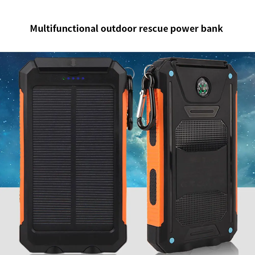 Solar Charger Waterproof Mobile Power Bank 20000mAh Portable Phone Charger External Backup Battery Pack Charger Outdoor Indoor
Solar Charger Waterproof Mobile Power Bank 20000mAh Portable Phone Charger External Backup Battery Pack Charger Outdoor Indoor