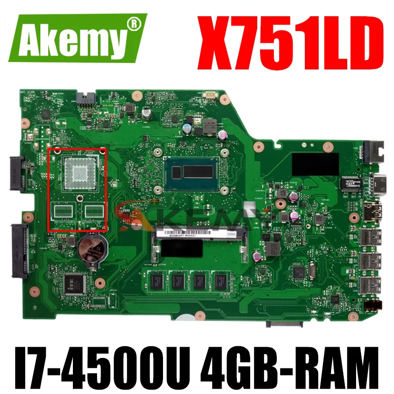 Akemy X751LD материнская плата для ноутбука ASUS X751LA X751LAB оригинальная материнская плата 4GB-RAM I7-4500U LVDS/электронной обработки данных
Akemy X751LD материнская плата для ноутбука ASUS X751LA X751LAB оригинальная материнская плата 4GB-RAM I7-4500U LVDS/электронной обработки данных