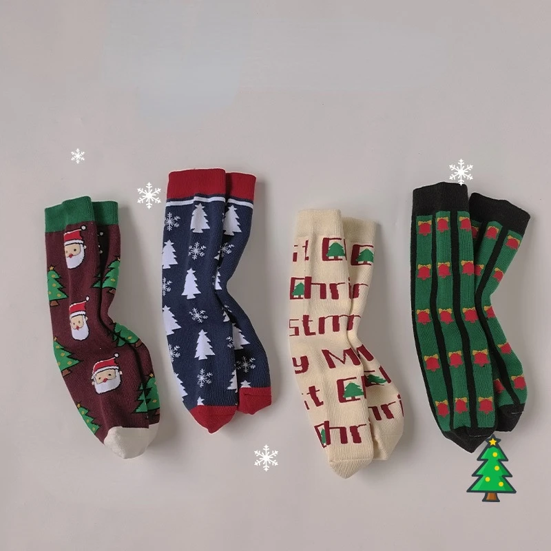 Christmas New Year Gift Children's Socks Kids Baby Boys Girls Teenagers Autumn Winter Santa Claus Straight Socks for 3-15 Yrs
Christmas New Year Gift Children's Socks Kids Baby Boys Girls Teenagers Autumn Winter Santa Claus Straight Socks for 3-15 Yrs