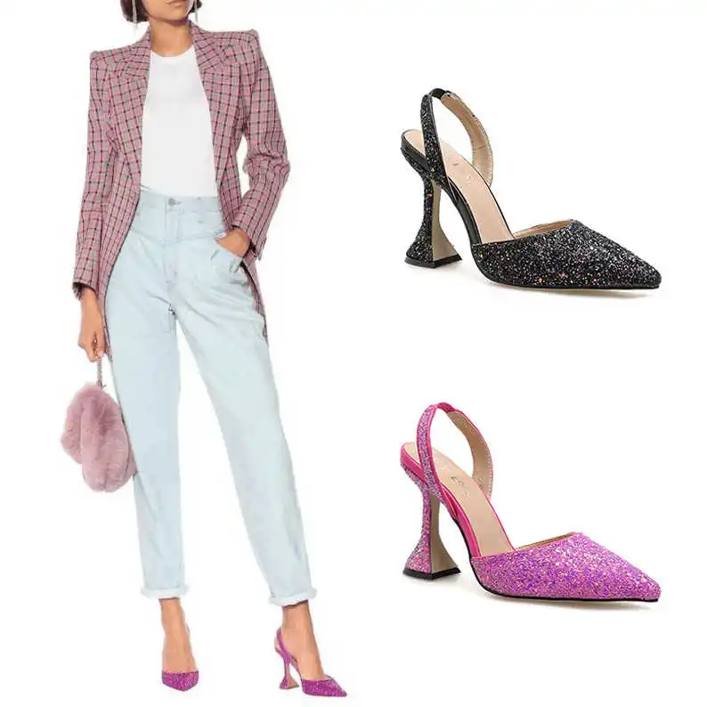 sandals spring and summer sequins pointed glass Ins heel high heels women's shoes are 35-41 sizes
sandals spring and summer sequins pointed glass Ins heel high heels women's shoes are 35-41 sizes