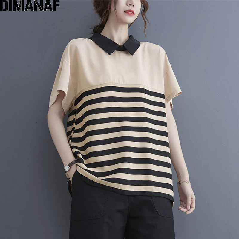DIMANAF 2021 Summer T-Shirt Women Clothing Casual tshirt Lady Tops Shirt Tunic Striped Black Loose Oversize Blouse Short Sleeve
DIMANAF 2021 Summer T-Shirt Women Clothing Casual tshirt Lady Tops Shirt Tunic Striped Black Loose Oversize Blouse Short Sleeve