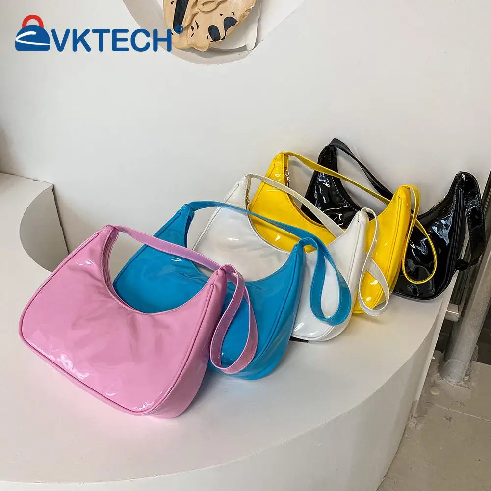 Fashion Women Patent PU Leather Solid Color Shoulder Underarm Bag Casual Ladies Hobos Small Purse Handbags
Fashion Women Patent PU Leather Solid Color Shoulder Underarm Bag Casual Ladies Hobos Small Purse Handbags