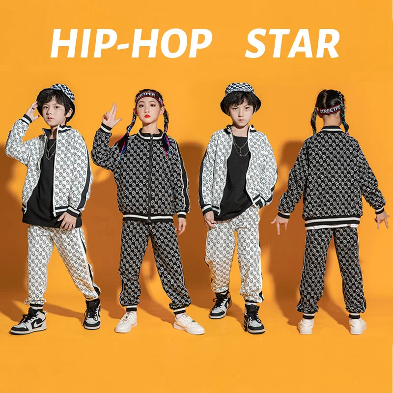 Kid Cool Hip Hop Clothing Letters Print Jacket Top Streetwear Sweatpants Jogger Pants for Girls Boys Jazz Dance Costume Clothes
Kid Cool Hip Hop Clothing Letters Print Jacket Top Streetwear Sweatpants Jogger Pants for Girls Boys Jazz Dance Costume Clothes