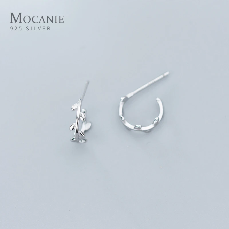 Mocanie Simple Design Plant Branches Leaves Authentic 100% 925 Sterling Silver Anti-Allergy Stud Earring for Women Fine Jewelry 
Mocanie Simple Design Plant Branches Leaves Authentic 100% 925 Sterling Silver Anti-Allergy Stud Earring for Women Fine Jewelry