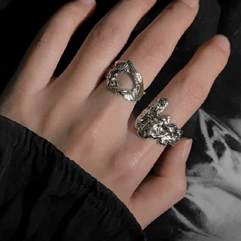 Irregular Metal Ring European And American Style Hip-hop Punk Fashion Personality Index Finger Ring Ms Girl Jewelry Accessories
Irregular Metal Ring European And American Style Hip-hop Punk Fashion Personality Index Finger Ring Ms Girl Jewelry Accessories