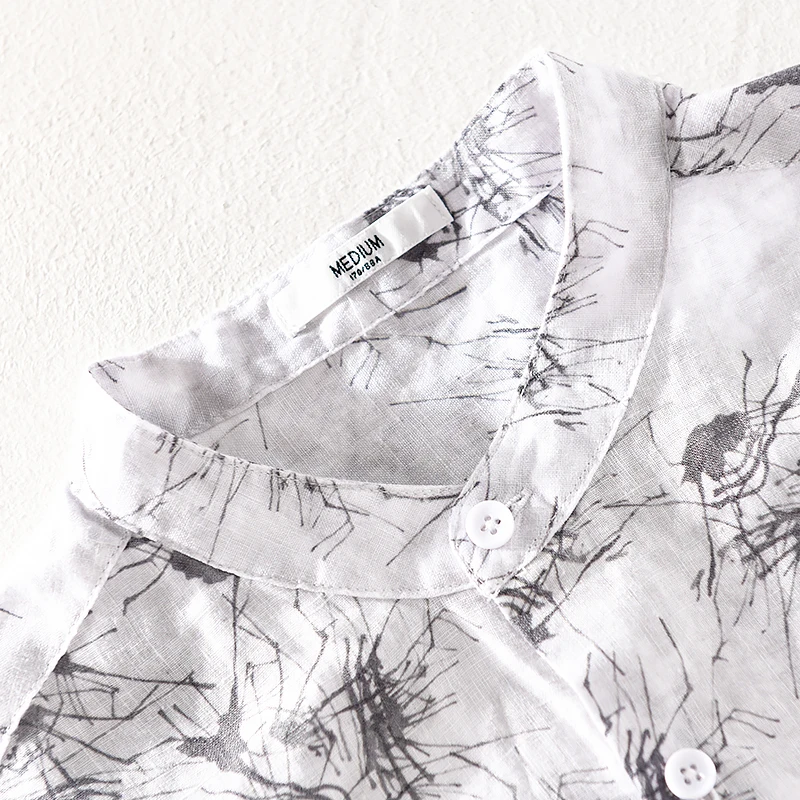2020 Summer new brand linen shirt men fashion stand collar white shirts for men casual short sleeve shirt mens camiseta overhemd
2020 Summer new brand linen shirt men fashion stand collar white shirts for men casual short sleeve shirt mens camiseta overhemd
