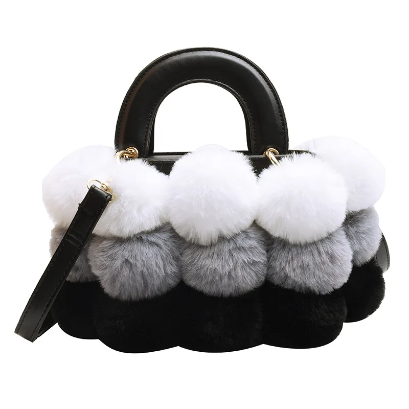 Fashion Plush Ball Women Crossbody Bags Designer Handbags Luxury Faux Fur Lady Shoulder Bag Warm Female Large Tote Purses 2020
Fashion Plush Ball Women Crossbody Bags Designer Handbags Luxury Faux Fur Lady Shoulder Bag Warm Female Large Tote Purses 2020