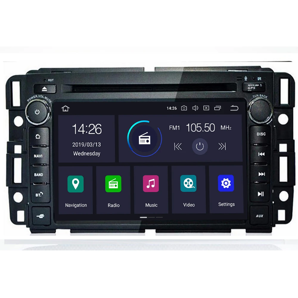 2din Android 10 IPS DSP автомобильный радиоплеер GPS навигация для Chevrolet Tahoe Traverse BUICK Enclave GMC