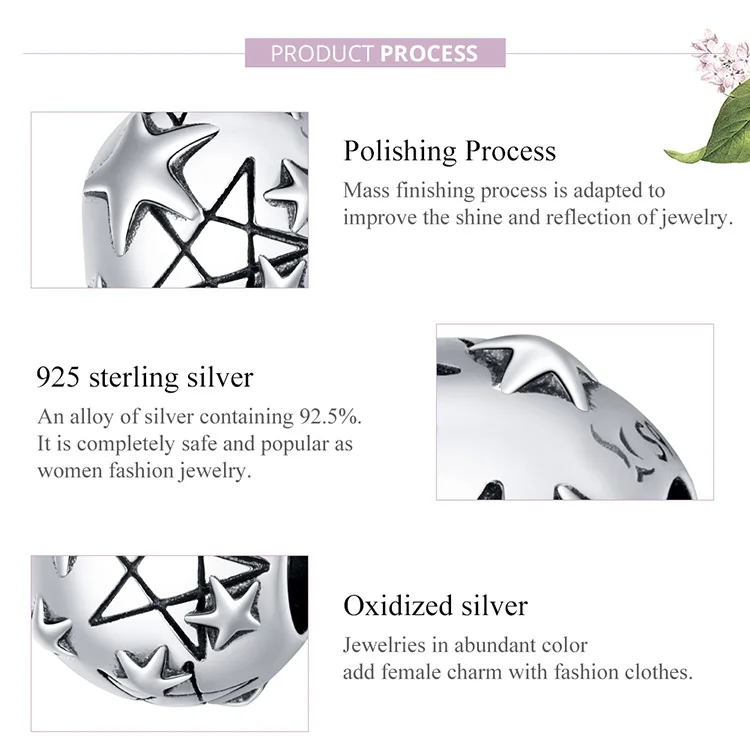 Genuine 925 Sterling Silver Charm Beads five pointed star star star pendant is original luxury brand female DIY jewelry
Genuine 925 Sterling Silver Charm Beads five pointed star star star pendant is original luxury brand female DIY jewelry