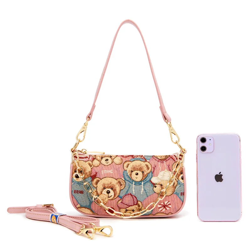 2021 New Disney Pooh Bear Cartoon Shoulder Bag Woman High Quality Luxury Handbag Donald Duck Printed Diagonal Mobile Phone Bag
2021 New Disney Pooh Bear Cartoon Shoulder Bag Woman High Quality Luxury Handbag Donald Duck Printed Diagonal Mobile Phone Bag