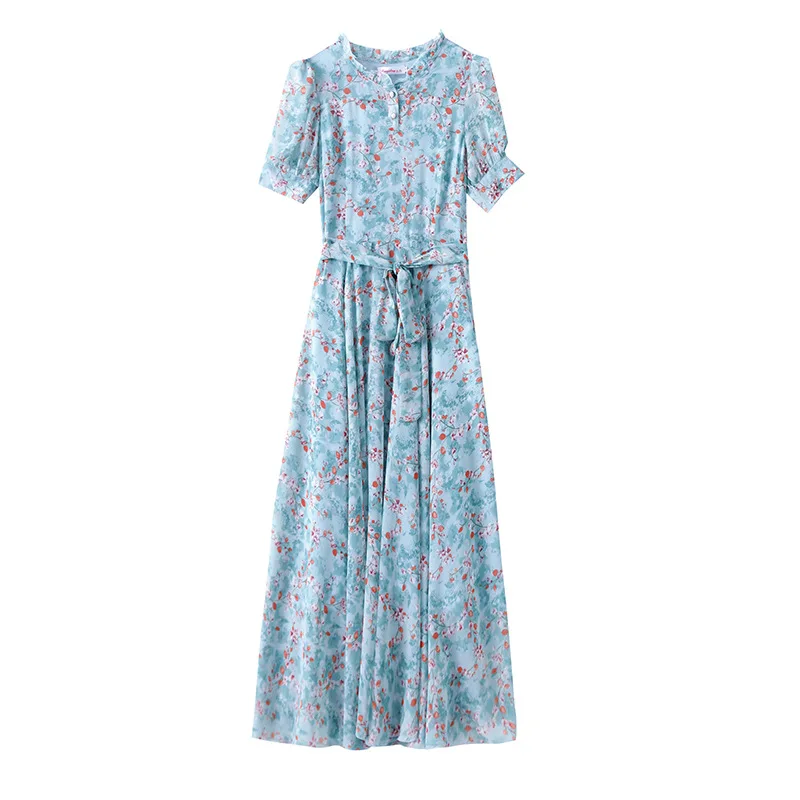 Chiffon dress women's summer 2021 new Korean version of large size and long slim temperament holiday dress
Chiffon dress women's summer 2021 new Korean version of large size and long slim temperament holiday dress