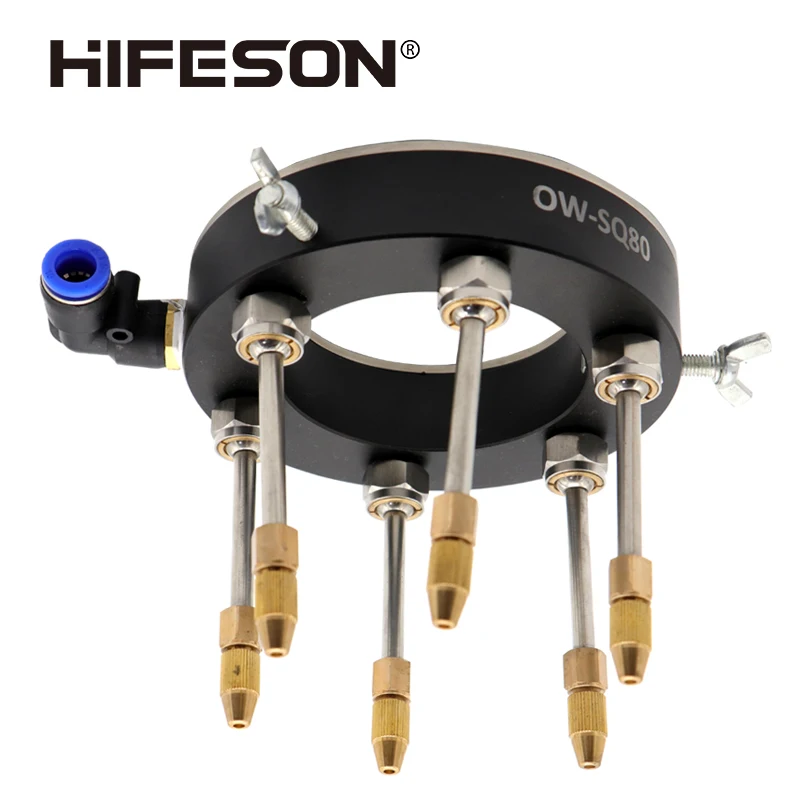 HIFESON Metal Water Spraying Ring Engraving Carving Machine Cooler 80mm Inner Diameter 6 Nozzle Cooling Tool
HIFESON Metal Water Spraying Ring Engraving Carving Machine Cooler 80mm Inner Diameter 6 Nozzle Cooling Tool