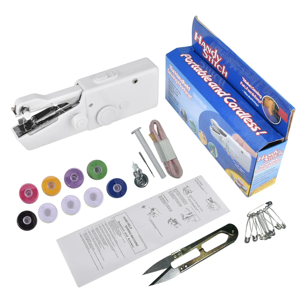 Portable Sewing Machine Hand Mini Electric Stitch Cordless DIY Household Needlework Set for Repairs Clothes Stitchin Sew Tools
Portable Sewing Machine Hand Mini Electric Stitch Cordless DIY Household Needlework Set for Repairs Clothes Stitchin Sew Tools
