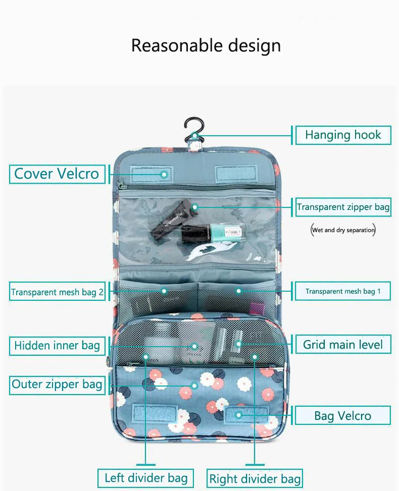 Travel Cosmetic Bag Women Makeup Bags Toiletry Organizer Waterproof Storage Toiletry Bag Hanging Toiletry Bag
Travel Cosmetic Bag Women Makeup Bags Toiletry Organizer Waterproof Storage Toiletry Bag Hanging Toiletry Bag