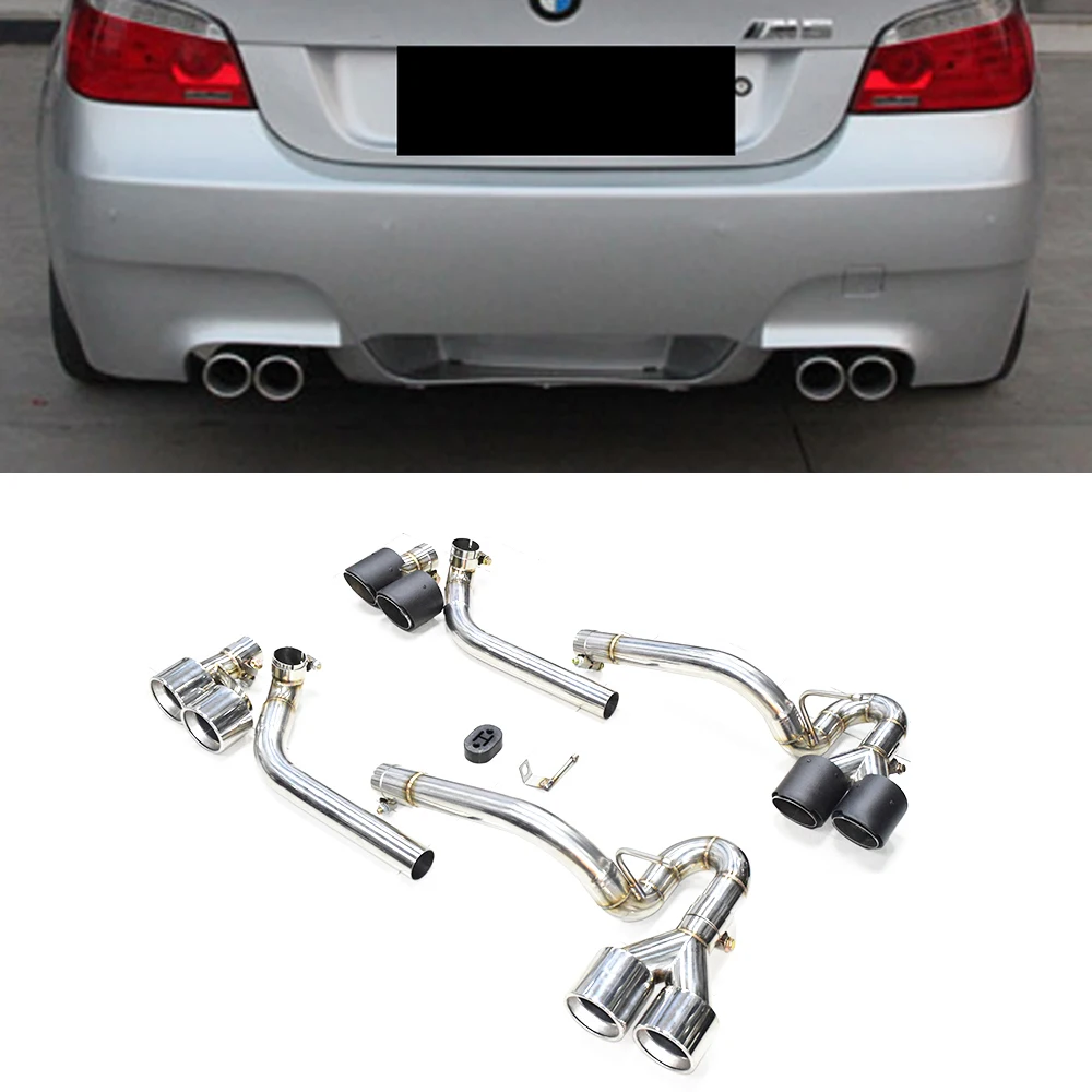 

Quad Exhaust Tip For BMW E60 523i 520i 2006-2011 Changed M5 Bumper Stainless Steel Car Exhaust Tip Muffler Tip