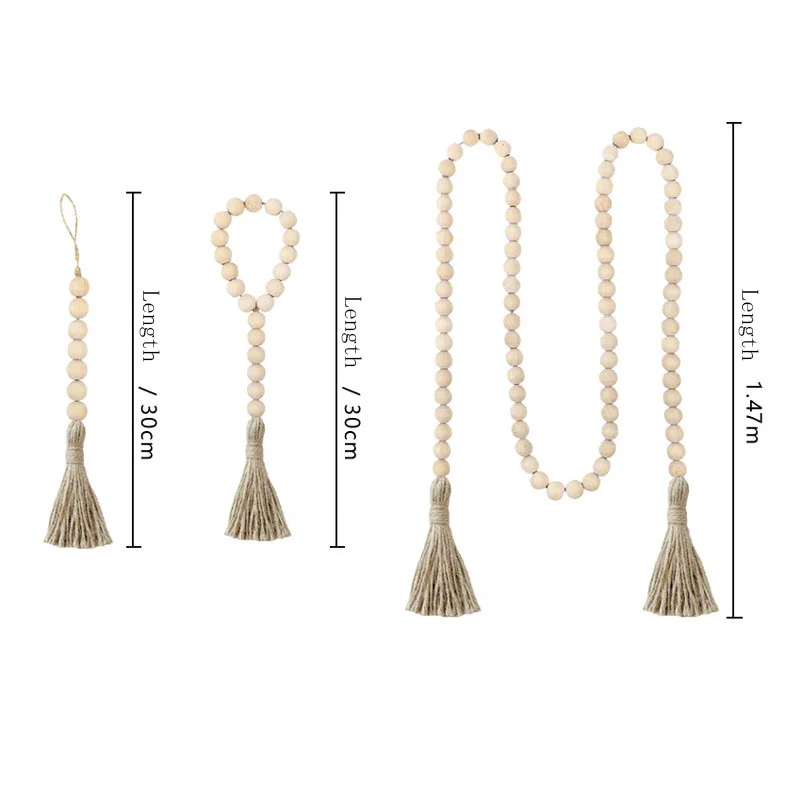DIY Wooden Bead Garland Set Nordic Style Beads with Tassels Wall Hanging Pendant Home Decoration Crafts Gift
DIY Wooden Bead Garland Set Nordic Style Beads with Tassels Wall Hanging Pendant Home Decoration Crafts Gift