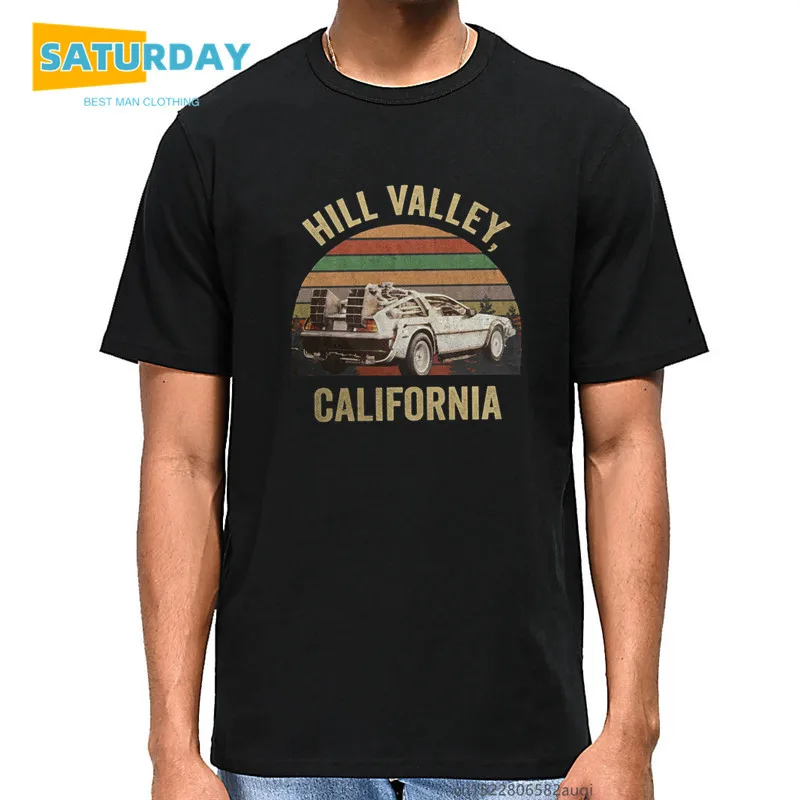 Hill Valley мужские футболки из хлопка с принтом Футболки женские повседневные 90s