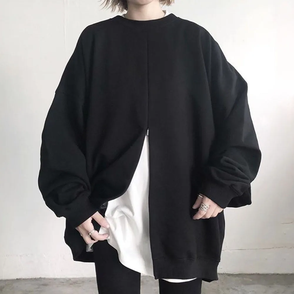 Black Oversized Pullover Hoodies Korea Japan Long Sleeve Autumn Tops Split Female Casual Hoodie Winter Sweatshirt Women Clothes
Black Oversized Pullover Hoodies Korea Japan Long Sleeve Autumn Tops Split Female Casual Hoodie Winter Sweatshirt Women Clothes