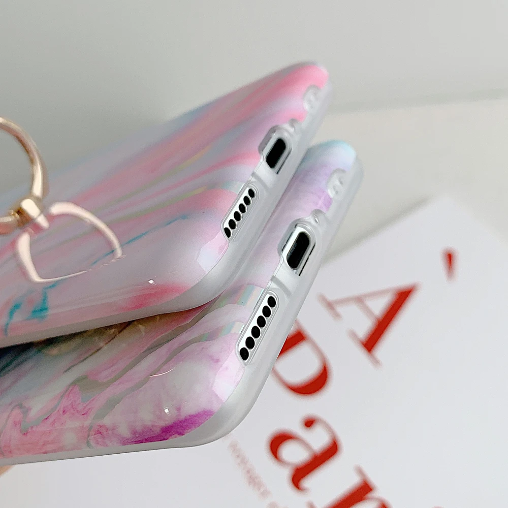 Laser Colorful Gradient Marble Phone Case For Huawei P40 P30 P20 Pro Lite Mate 30 20 With Finger Ring Anti-fall Soft Back Cover 
Laser Colorful Gradient Marble Phone Case For Huawei P40 P30 P20 Pro Lite Mate 30 20 With Finger Ring Anti-fall Soft Back Cover