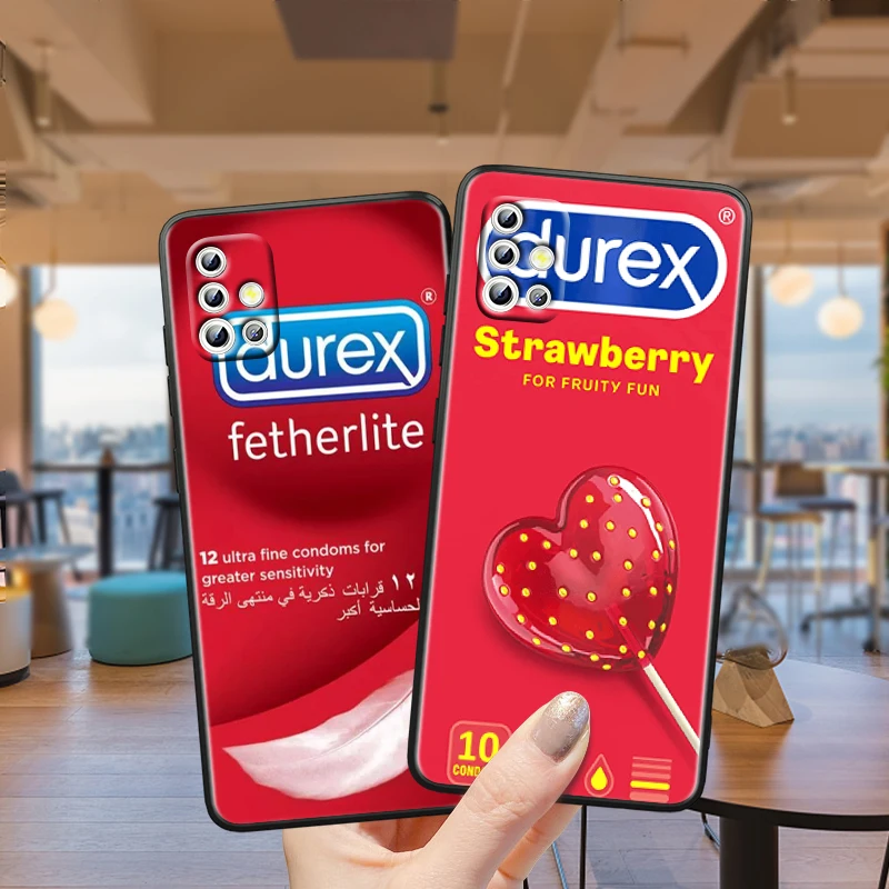 Sexy Cndom Brand Durex For Samsung Galaxy A52S A72 A71 A52 A51 A12 A32 A21S 4G 5G Fundas Soft Black Phone Case Capa Coque
Sexy Cndom Brand Durex For Samsung Galaxy A52S A72 A71 A52 A51 A12 A32 A21S 4G 5G Fundas Soft Black Phone Case Capa Coque
