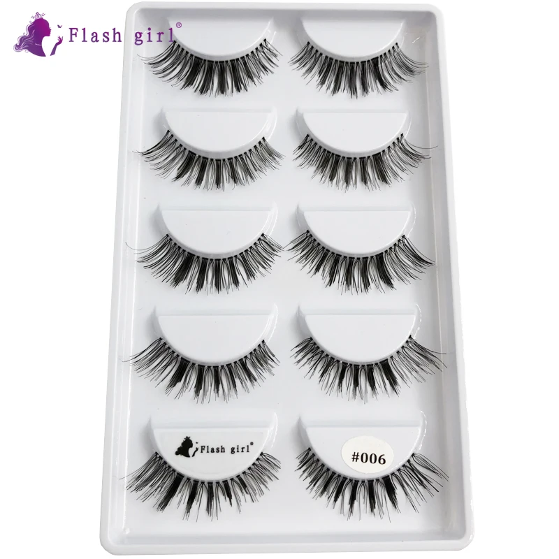 Flash Girl 5 Pairs Mink Eyelashes Handmade Makeup #006 Natural Thick Eye Lashes Transparent Stems Fake Eyelash
Flash Girl 5 Pairs Mink Eyelashes Handmade Makeup #006 Natural Thick Eye Lashes Transparent Stems Fake Eyelash