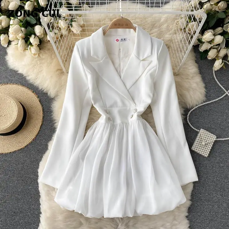 Mesh Tulle Patchwork Blazer Dress 2021 Fall New Women Notched Neck Long Sleeve High Waist Black/white Mini Dress One Piece Korea
Mesh Tulle Patchwork Blazer Dress 2021 Fall New Women Notched Neck Long Sleeve High Waist Black/white Mini Dress One Piece Korea