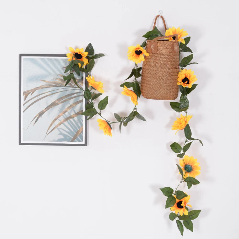 2m Artificial Flowering Sunflowers Rattan Bouquet Daisy Home Garden Wedding Table DIY Simulation Decorative Flowers Accessories
2m Artificial Flowering Sunflowers Rattan Bouquet Daisy Home Garden Wedding Table DIY Simulation Decorative Flowers Accessories